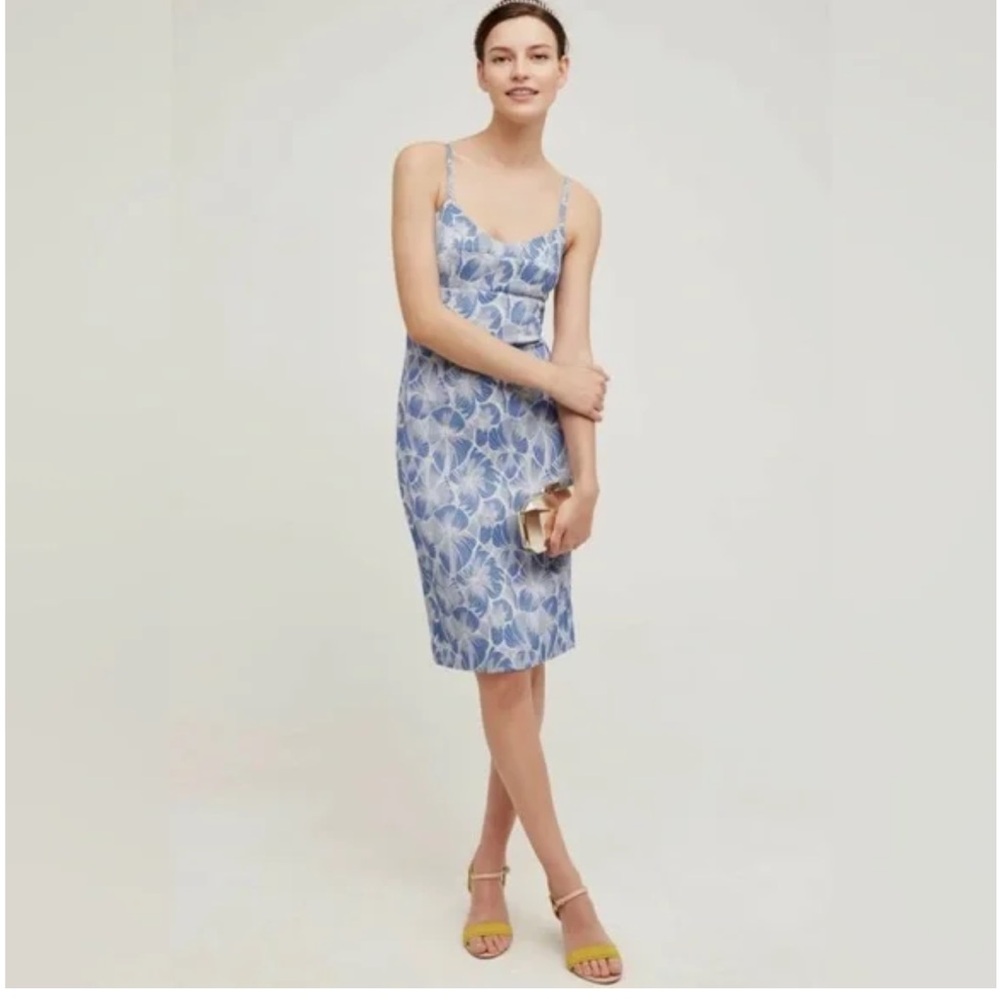 Anthropologie HD IN PARIS Portia Floral Jacquard Dress